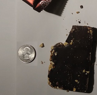 sugarless dark chocolate bar with nuts